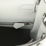 Hermes Kelly Retourne 32 Bleu Pale Clemence Palladium Hardware - Image 9