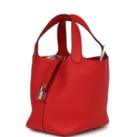 Hermes Picotin Lock 18 Rouge Radieux Clemence Palladium Hardware - Image 3