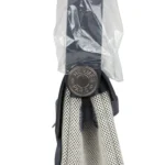 Hermes Herbag Zip 20 Mini Ecru and Ardoise Toile H Canvas and Ardoise Vache Hunter Palladium Hardware - Image 6