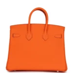 Hermes Birkin 25 Orange Minium Togo Palladium Hardware - Image 4