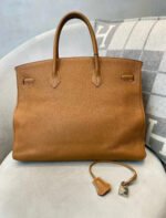 Herm&egrave;s Bikrin 35-40 gold brown silver buckle custom - Image 3