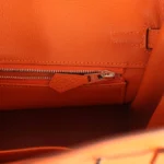 Hermes Birkin 25 Orange Togo Palladium Hardware - Image 9