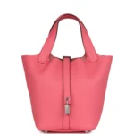 Hermes Picotin Lock 18 Rose Azalee Clemence Palladium Hardware