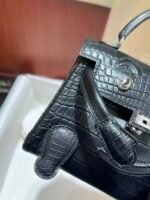 Herm&egrave;s Kellly doll bag  crocodile leather custom - Image 6