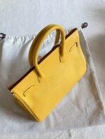 Herm&egrave;s Bikrin 25-35 Amber Yellow with Custom Gold Buckle - Image 5