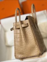 Hermes Birkin 25-30 tea-colored gold buckle, matte crocodile leather lining customization - Image 6