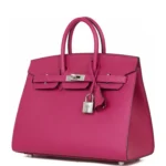Hermes Birkin Sellier 25 Rose Pourpre Veau Madame Palladium Hardware - Image 5