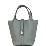 Hermes Picotin Lock 18 Gris Pantin Clemence Palladium Hardware