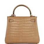 Hermes Kelly Retourne 25 Chai Matte Alligator Gold Hardware - Image 4