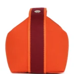 Hermes Bride A Brac Carre Case PM Feu Canvas Palladium Hardware - Image 3