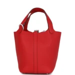 Hermes Picotin Lock 18 Rouge Radieux Clemence Palladium Hardware - Image 5
