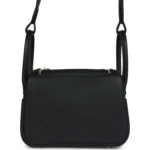 Hermes Mini Lindy II Black Clemence Gold Hardware - Image 4