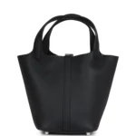 Hermes Picotin Lock 18 Black Clemence Palladium Hardware - Image 5