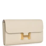Hermes Constance To Go Wallet Craie Epsom Gold Hardware - Image 2
