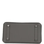 Hermes Birkin 25 Gris Meyer Togo and Gris Ciment Matte Alligator Touch Palladium Hardware - Image 6