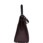 Hermes Kelly Sellier 28 Casaque Bleu Indigo and Rouge Sellier Epsom Palladium Hardware - Image 3