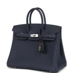 Hermes Birkin 25 Bleu Nuit Togo Palladium Hardware - Image 5