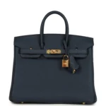 Hermes Birkin 25 Bleu Abysse Togo Gold Hardware