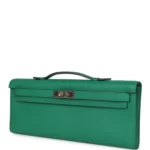 Hermes Kelly Cut Vert Vertigo Swift Palladium Hardware - Image 5