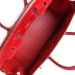 Hermes Birkin 25 Braise Shiny Porosus Crocodile Gold Hardware - Image 8