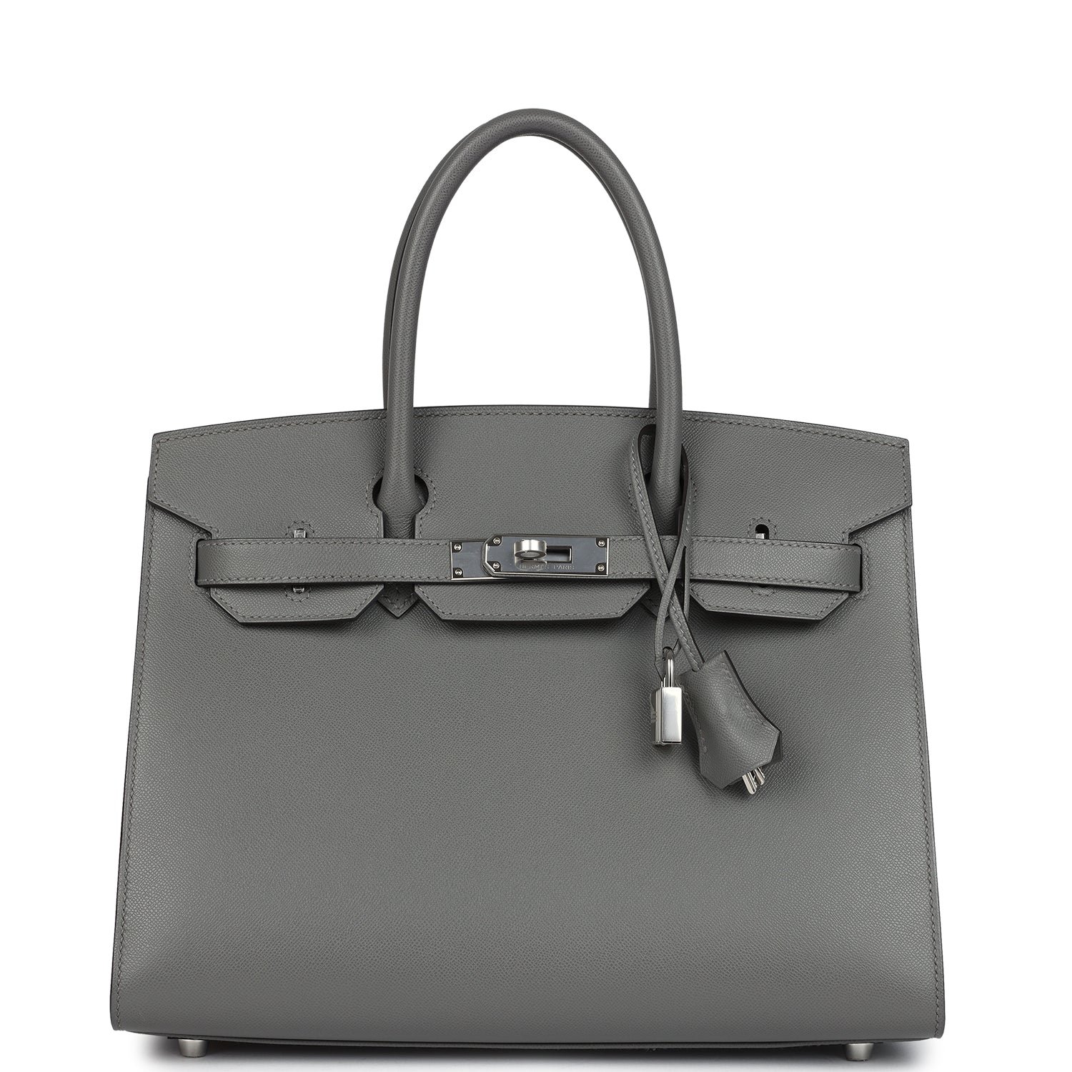 DAE60940-7D26-7220-86DB-52313D5F90CB.jpg Hermes Birkin Sellier 30 Gris Meyer Madame Palladium Hardware - Image 1
