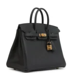 Hermes Birkin 25 Black Togo Gold Hardware - Image 3