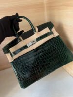 Herm&egrave;s Birkin 25 Emerald Bay Crocodile Leather customization - Image 2