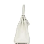 Hermes Kelly Retourne 28 White Clemence Palladium Hardware - Image 3