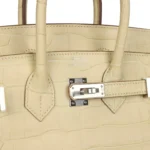 Hermes Birkin 25 Vanille Matte Alligator Palladium Hardware - Image 7