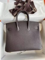 Hermes Birkin 25-35cm Ebony palm Togo customization - Image 2