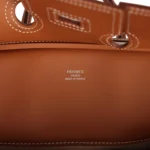 Hermes Birkin 25 Cargo Ecru-Beige Toile H and Gold Swift Palladium Hardware - Image 7
