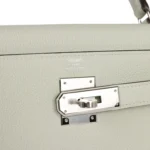 Hermes Kelly Retourne 28 Gris Neve Togo Palladium Hardware - Image 7