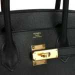 Hermes Birkin Sellier 30 Black Epsom Gold Hardware - Image 7