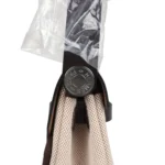 Hermes Herbag Zip 20 Mini Ecru and Beige Toile H Canvas and Ebene Vache Hunter Palladium Hardware - Image 6