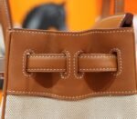 Hermes Birkin gold-plated bag, golden-brown Swift combination, original canvas, fully hand-sewn, silver buckle, 30cm long customization - Image 4
