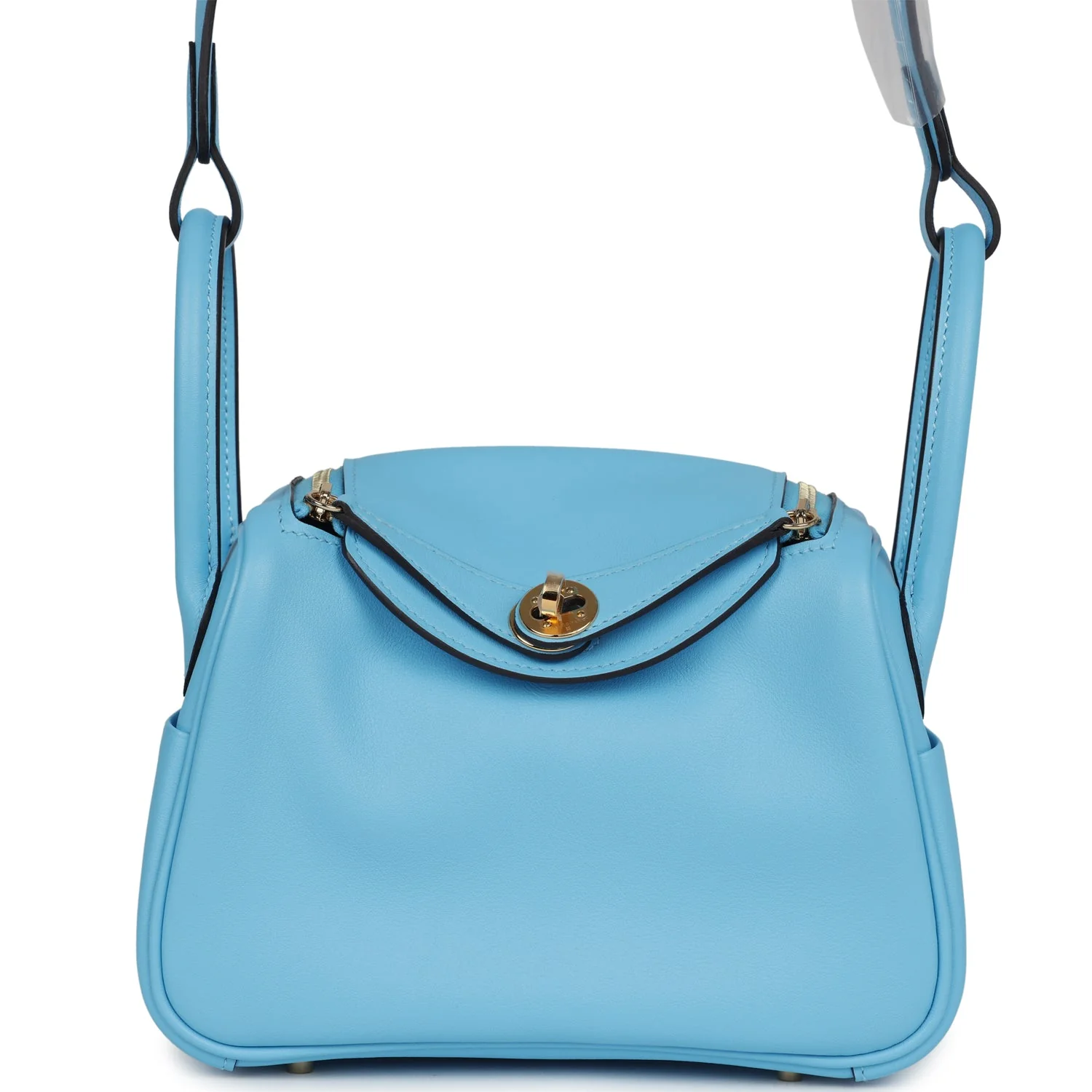 E0238607-A572-8CEA-0185-5564EA8DF5D4.webp Hermes Mini Lindy Celeste Swift Gold Hardware - Image 1