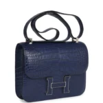 Hermes Constance 1-24 Bleu Saphir Matte Alligator Marquette Palladium Hardware - Image 2