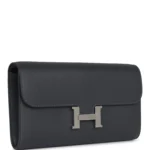Hermes Constance Wallet To Go Ardoise Evercolor Palladium Hardware - Image 2