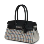 Hermes Shoulder Birkin Light 29 Multicolor Toile and Black Swift Palladium Hardware - Image 5