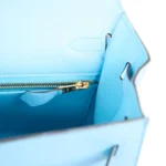 Hermes Kelly Sellier 25 Celeste Epsom Gold Hardware - Image 8