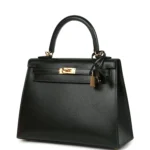 Hermes Kelly Sellier 25 Vert Fonce Box Gold Hardware - Image 5