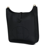 Hermes Evelyne III PM Black Clemence Gold Hardware - Image 5