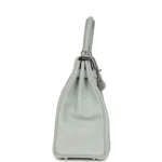 Hermes Kelly Retourne 32 Bleu Pale Clemence Palladium Hardware - Image 3