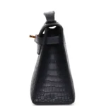 Hermes Kelly Pochette Bleu Indigo Matte Alligator Gold Hardware - Image 3