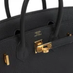 Hermes Birkin 25 Black Togo Gold Hardware - Image 7