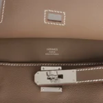 Hermes Jypsiere Mini Etoupe Evercolor Palladium Hardware - Image 8