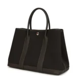 Hermes Garden Party 30 Ebene Toile Officier Canvas and Negonda Palladium Hardware - Image 5