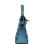 Hermes Kelly Sellier 20 Blue Jean Epsom Gold Hardware - Image 4