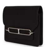 Hermes Roulis Slim Wallet Black Chevre Mysore Palladium Hardware - Image 5