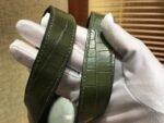 Hermes Picotin basket made of crocodile skin, olive green color, fully hand-sewn, 18cm long - Image 10